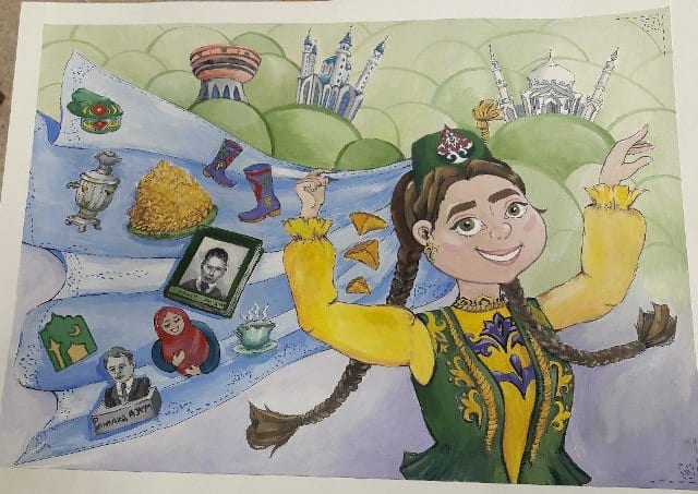 Выставку детских рисунков организуют на финале конкурса «татар кызы - 2018» 1